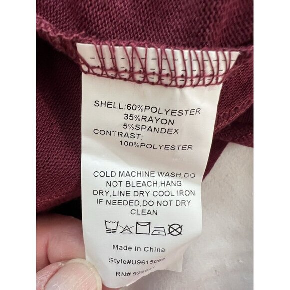 NWT Suzanne Betro XL Lace Back Burgundy Open Cardigan Career Church Event - Picture 4 of 6